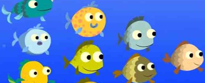 آموزش شمارش اعداد به کودکان - little fishes