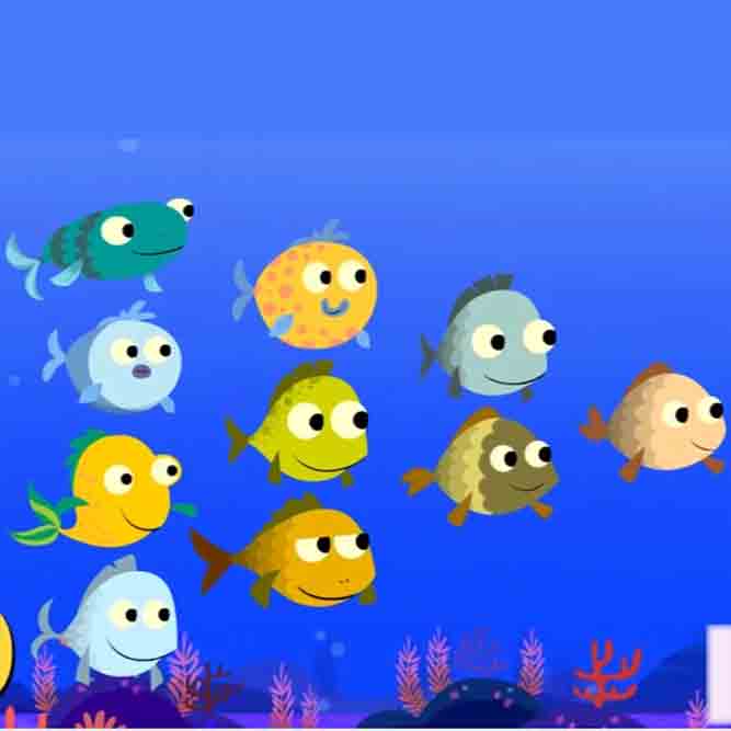 آموزش شمارش اعداد به کودکان - little fishes