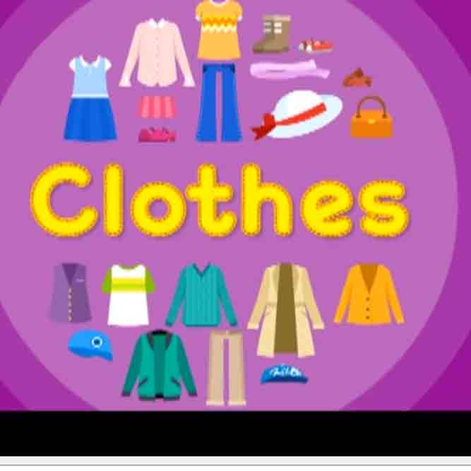 Clothes-1 - نام پوشش های مختلف در زبان انگلیسی برای کودکان