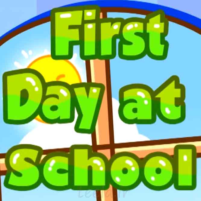 جملات ساده انگلیسی برای کودکان - روز اول مدرسه - First Day at School